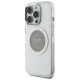 Guess IML Metal Colored Circle Classic Logo MagSafe case for iPhone 16 Pro - gray