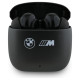 BMW M Metal M Logo Print ANC-ENC TWS Bluetooth Headphones - Black