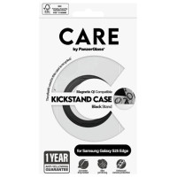 Panzerglass CARE by PanzerGlass Feature Black Kickstand & QI Case for Samsung Galaxy S25 Edge - Transparent