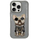 Nimmy Glasses Cool Dog Case for iPhone 16 Pro Max - Gray