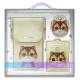Nimmy Big Eyed Pet 2.0 Cat 3-in-1 Set: Phone Bag + Wallet + Tracker Case - Beige