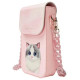 Nimmy Big Eyed Pet 2.0 Cat 3-in-1 Phone Bag + Wallet + Tracker Case - Pink