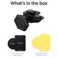 Spigen QS24 phone holder for CD slot in car magnetic - black