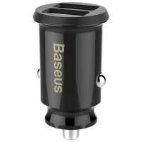 Baseus Grain Car Charger CCALL-ML01 mini charger 2x USB-A 3.1A - black