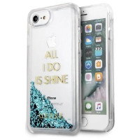 Guess GUHCP7GLUQBL iPhone 6/7/8 /SE 2020 / SE 2022 blue/blue hard case Liquid Glitter Party