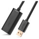 Ugreen active cable USB 2.0 extension cable 480 Mbps 5 m black (US121 10319)