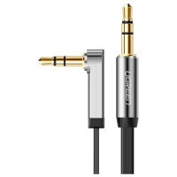 Ugreen flat angled cable AUX audio cable 3.5 mm mini jack 0.5 m black (AV119 10596)