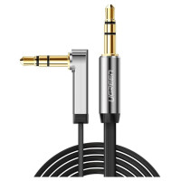 Ugreen flat angled cable AUX audio cable 3.5 mm mini jack 0.5 m black (AV119 10596)
