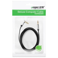 Ugreen flat angled cable AUX audio cable 3.5 mm mini jack 0.5 m black (AV119 10596)