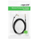Ugreen flat angled cable AUX audio cable 3.5 mm mini jack 0.5 m black (AV119 10596)