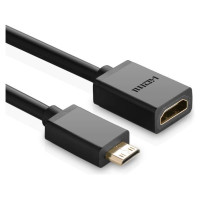 Ugreen adapter cable HDMI (female) - mini HDMI (male) 4K 60 Hz Ethernet HEC ARC audio 32 channels 22 cm black (20137)