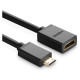 Ugreen adapter cable HDMI (female) - mini HDMI (male) 4K 60 Hz Ethernet HEC ARC audio 32 channels 22 cm black (20137)