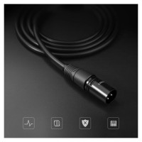 Ugreen AV130 66717 audio XLR (female) - XLR (male) cable for microphone / amplifier 2m - black
