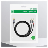 Ugreen audio cable USB Type C (male) - 2RCA (male) 1.5m gray (20193 CM451)