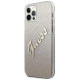 Guess GUHCP12LPCUGLSGO iPhone 12 Pro Max 6.7" gold/gold hardcase Glitter Gradient Script