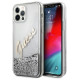 Guess GUHCP12LGLVSSI iPhone 12 Pro Max 6.7" silver/silver hardcase Glitter Vintage Script