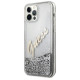 Guess GUHCP12LGLVSSI iPhone 12 Pro Max 6.7" silver/silver hardcase Glitter Vintage Script