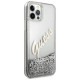 Guess GUHCP12LGLVSSI iPhone 12 Pro Max 6.7" silver/silver hardcase Glitter Vintage Script