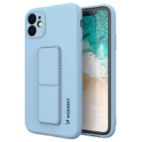 Wozinsky Kickstand Case Silicone Stand Cover for Samsung Galaxy A32 5G Light Blue