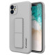 Wozinsky Kickstand Case Silicone Stand Cover for Xiaomi Redmi 10X 4G / Xiaomi Redmi Note 9 Gray