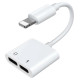 Joyroom S-Y104 headphone Lightning / 2x Lightning adapter - white