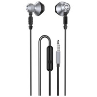 Dudao Metal Wired Earbuds 3.5mm Mini Jack Gray (X2C-Gray)