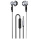 Dudao Metal Wired Earbuds 3.5mm Mini Jack Gray (X2C-Gray)
