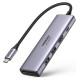 Ugreen 6in1 Multifunctional USB Type C HUB - 2x USB 3.2 Gen 1 / HDMI 4K 60Hz / SD and TF Card Reader / USB Type C PD 100W Gray (60384 CM511)