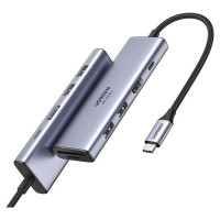 Ugreen 6in1 Multifunctional USB Type C HUB - 2x USB 3.2 Gen 1 / HDMI 4K 60Hz / SD and TF Card Reader / USB Type C PD 100W Gray (60384 CM511)