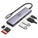 Ugreen 6in1 Multifunctional USB Type C HUB - 2x USB 3.2 Gen 1 / HDMI 4K 60Hz / SD and TF Card Reader / USB Type C PD 100W Gray (60384 CM511)