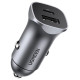Ugreen Car Charger USB Type C / USB 24W Power Delivery Quick Charge Gray (30780)