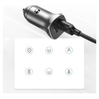 Ugreen Car Charger USB Type C / USB 24W Power Delivery Quick Charge Gray (30780)