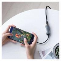 Ugreen external network adapter RJ45 - USB Type C (1000 Mbps / 1 Gbps) Gigabit Ethernet gray (CM199)