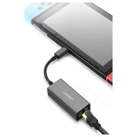 Ugreen external network adapter RJ45 - USB Type C (1000 Mbps / 1 Gbps) Gigabit Ethernet gray (CM199)