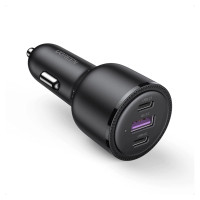 Ugreen car charger 2x USB Type C / 1x USB 69W 5A Power Delivery Quick Charge black (20467)