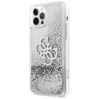 Guess GUHCP12LLG4GSI iPhone 12 Pro Max 6.7" silver/silver hardcase 4G Big Liquid Glitter