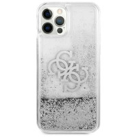 Guess GUHCP12LLG4GSI iPhone 12 Pro Max 6.7" silver/silver hardcase 4G Big Liquid Glitter