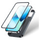 Joyroom 360 Full Case front and back cover for iPhone 13 + tempered glass screen protector black (JR-BP927 black)
