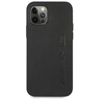 Mercedes AMG AMHCP12LDOLBK iPhone 12 Pro Max 6,7" czarny/black hardcase Leather Hot Stamped