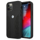 BMW Etui BMW BMHCP12LRSPPK iPhone 12 Pro Max 6,7" czarny/black hardcase Leather Curve Perforate