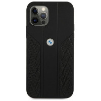 BMW Etui BMW BMHCP12LRSPPK iPhone 12 Pro Max 6,7" czarny/black hardcase Leather Curve Perforate