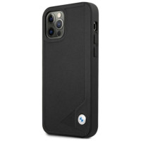 BMW Etui BMW BMHCP12MRCDPK iPhone 12/12 Pro 6,1" czarny/black hardcase Leather Deboss