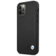 BMW Etui BMW BMHCP12MRCDPK iPhone 12/12 Pro 6,1" czarny/black hardcase Leather Deboss