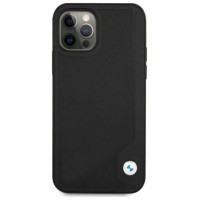 BMW Etui BMW BMHCP12MRCDPK iPhone 12/12 Pro 6,1" czarny/black hardcase Leather Deboss