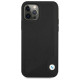 BMW Etui BMW BMHCP12MRCDPK iPhone 12/12 Pro 6,1" czarny/black hardcase Leather Deboss