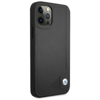 BMW Etui BMW BMHCP12MRCDPK iPhone 12/12 Pro 6,1" czarny/black hardcase Leather Deboss