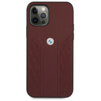BMW Etui BMW BMHCP12MRSPPR iPhone 12/12 Pro 6,1" czerwony/red hardcase Leather Curve Perforate