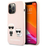 Karl Lagerfeld KLHCP13LSSKCI iPhone 13 Pro / 13  6,1" hardcase jasno różowy/light pink Silicone Karl & Choupette