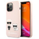 Karl Lagerfeld KLHCP13LSSKCI iPhone 13 Pro / 13  6,1" hardcase jasno różowy/light pink Silicone Karl & Choupette