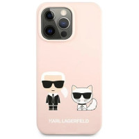 Karl Lagerfeld KLHCP13LSSKCI iPhone 13 Pro / 13  6,1" hardcase jasno różowy/light pink Silicone Karl & Choupette